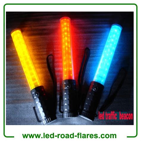 3XAA Battery 30cm Led Traffic Wands Led Traffic Batons With Anti-slip Handle