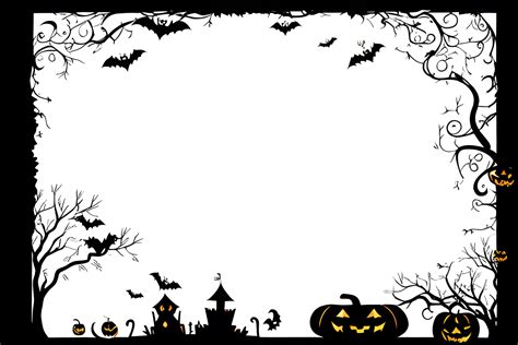 Halloween Border Frame PNG Transparent Background Ai Generative ...