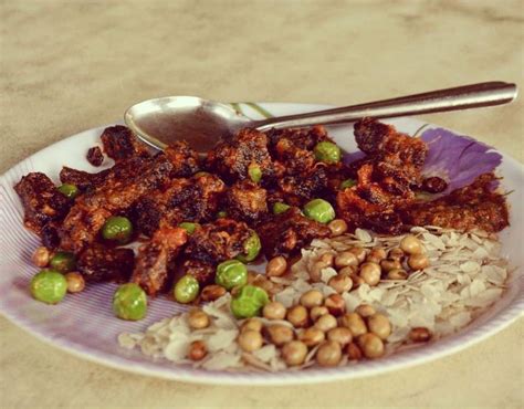 Buff Sukuti with Beaten Rice and Roasted Soybeans! | Roasted soybeans, Food, Soybean