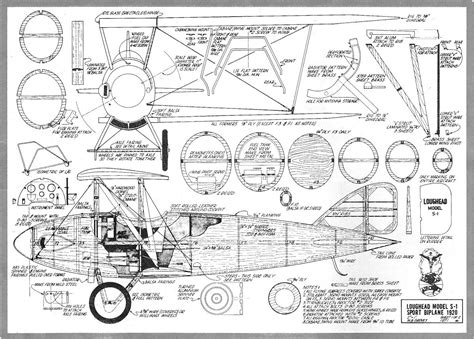 Loughead Sport Biplane Model S-1 Article & Plans, October 1972 American Aircraft Modeler ...