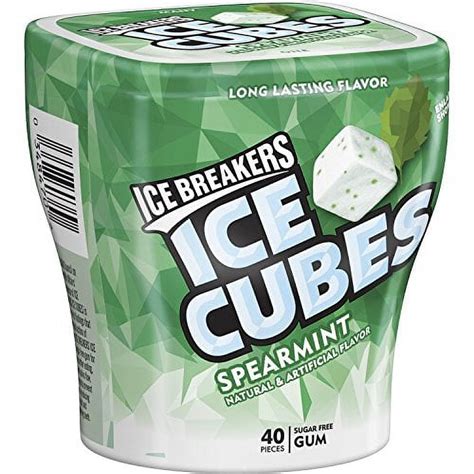 Ice Breakers Ice Cubes Sugar Free Spearmint Gum, 40 count, 3.24 oz - Walmart.com