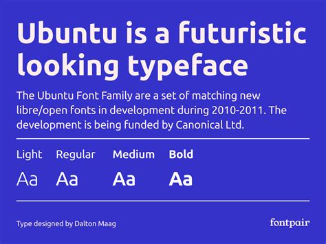 Ubuntu - Free Sans-Serif Font - Fontpair