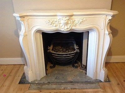 WHITE LOUIS PLASTER FIRE SURROUND ONLY COLLECTION ONLY | eBay | Cast iron fireplace, Cast iron ...