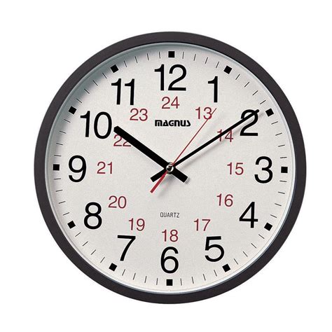 Dainolite 12/24 Hour Wall Clock by OJ Commerce 22502-BK - $41.42