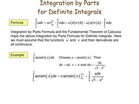 PPT - 6.1 Integration by parts PowerPoint Presentation, free download ...