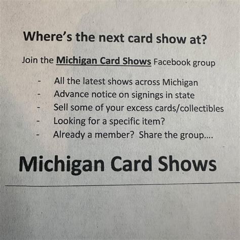 Michigan Card Shows