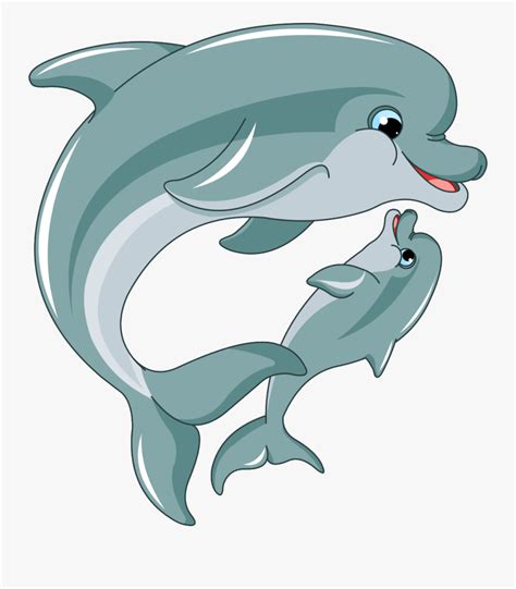 Clip Art Baby Dolphin Pic - Swimming Dolphin Cartoon , Free Transparent ...