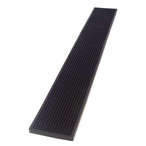 Black Extra Large Rail Bar Mat 27.7×4″ / 70x10cm – Rudy's Pizza