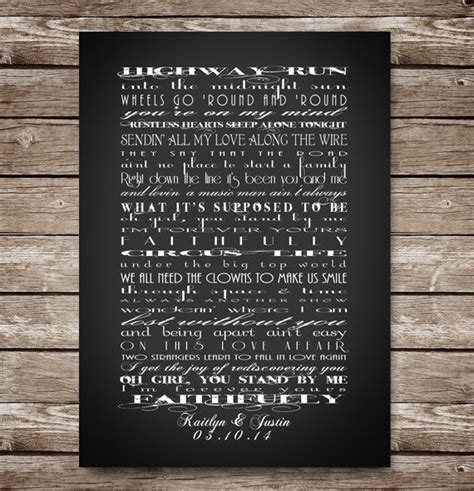 Journey Faithfully Custom Song Lyrics Poster by BonTempsBeignet | Song ...