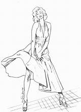 Marilyn Monroe Coloring Pages sketch template