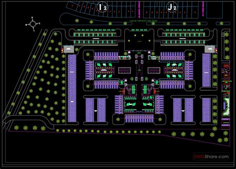 Bus Station Autocad Drawing CAD Template Plan