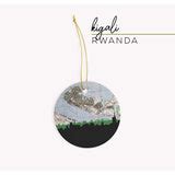 Kigali, Rwanda city skyline with vintage Kigali map | wanderlust gifts ...