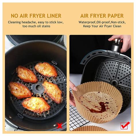50pcs Round Baking Paper For Hot Air Fryer Non-stick Oilproof Disposable Jiujiuso 最新作の