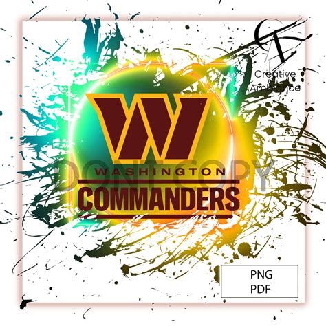 Commanders PNG-PDF, Commanders Football Team Digital Design - Etsy