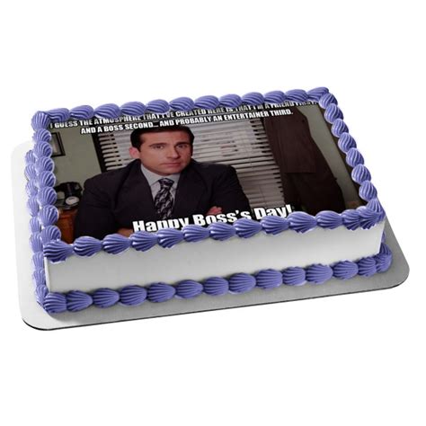 Meme the Office Michael Scott Happy Boss's Day Edible Cake Topper Imag ...