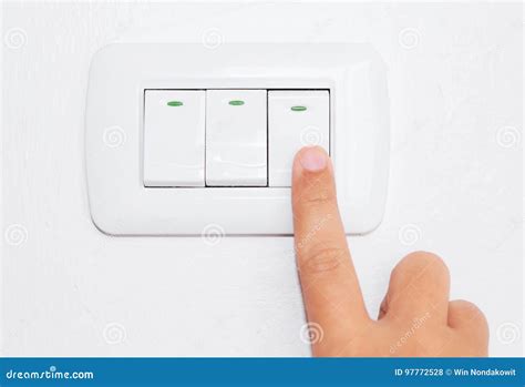 Turn off light switch stock photo. Image of hand, equipment - 97772528