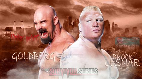 Goldberg vs. Brock Lesnar WWE SS 2016 Wallpaper by mikelshehata on ...