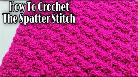 Easy Crochet Stitch | The Spatter Stitch | Bag O Day Crochet Tutorial - YouTube | Crochet ...