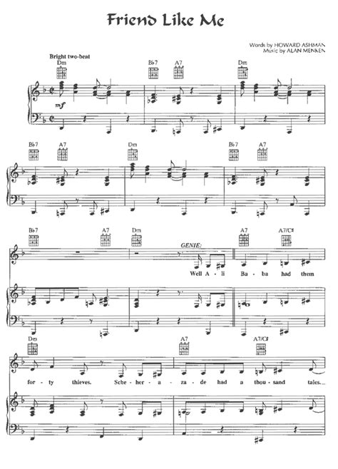 FRIEND LIKE ME Aladdin Piano Sheet music | Easy Sheet Music