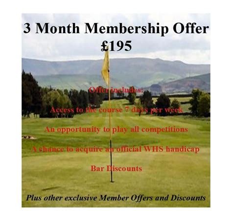 Membership Offers - New Mills Golf Club