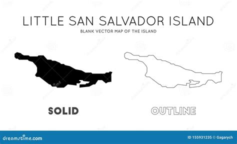 Little San Salvador Island Map. Stock Vector - Illustration of detailed, globe: 155931235