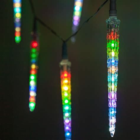 Novelty Lights - RGB Cascading Icicle Lights, 10 LED Lights