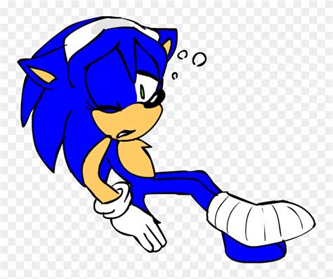 Poor Sonic - - Sonic The Hedgehog Injured - Free Transparent PNG ...