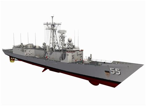 OLIVER HAZARD PERRY CLASS FRIGATE USS ELROD 3D Model $219 - .max - Free3D