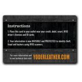 RFID Blocking Card for Wallet – Yoder Leather Company