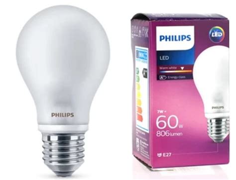 PHILIPS LED E27 A60 7W 806 lumen bulb | Lunares Store