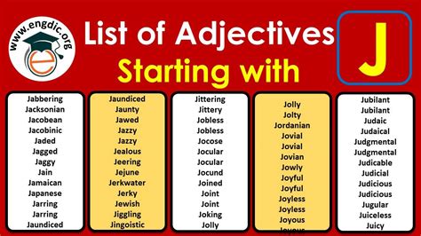 Positive Adjectives That Start With J Archives - EngDic