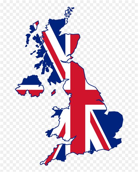 Uk Flag - United Kingdom Flag Map, HD Png Download - vhv