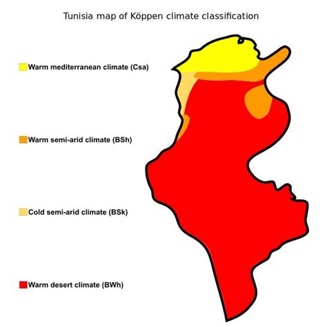 File:Tunisia map of Köppen climate classification.svg | Tunisia map, Tunisia, Climates