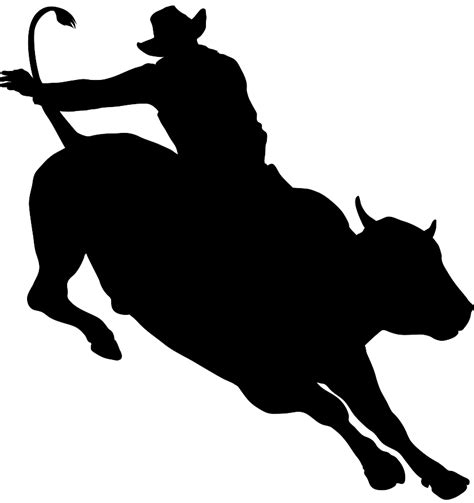 Bull Rider Silhouette | Free vector silhouettes