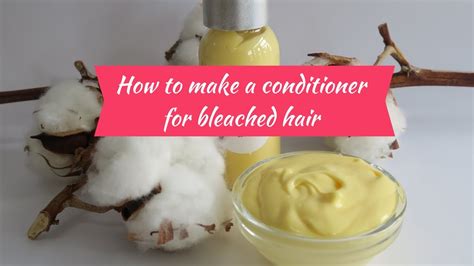 How to make a hair conditioner for bleached hair - YouTube