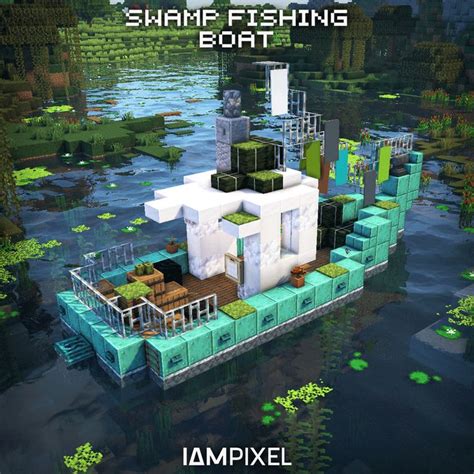 r/Minecraftbuilds - Swamp Fishing boat! | Minecraft architecture, Minecraft ships, Minecraft houses