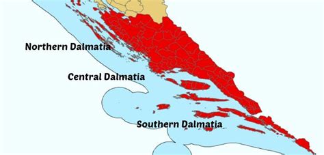 Dalmatia Coast Map