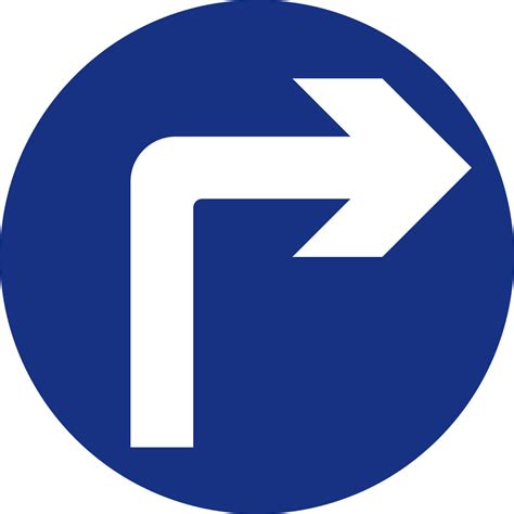 Open - Right Turn Ahead Sign Clipart - Full Size Clipart (#1955461 ...