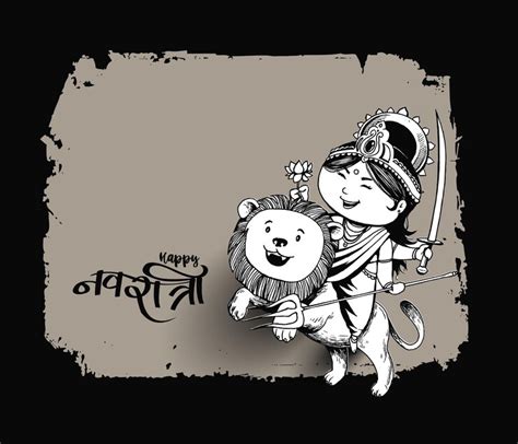 Premium Vector | Happy Durga Puja festival India holiday background, Hand Drawn Cartoon Sketch ...