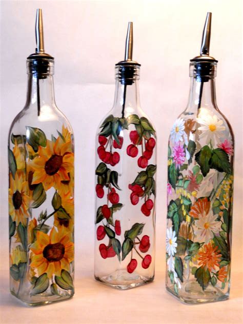 Sunflower Soap or Olive Oil Bottle. | Diy glass bottle crafts, Glass bottle crafts, Glass ...