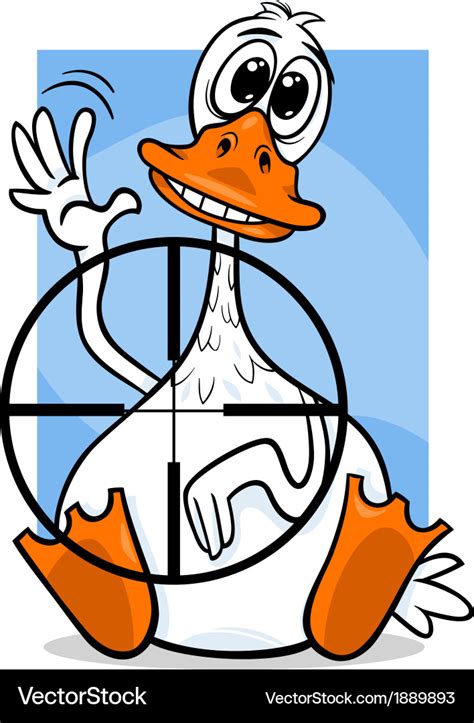 Sitting duck saying cartoon Royalty Free Vector Image