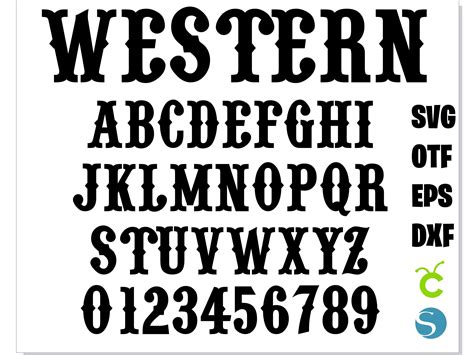 Western Font OTF, Western Font SVG | Cowboy Font SVG, Western letters svg, Western Font for ...