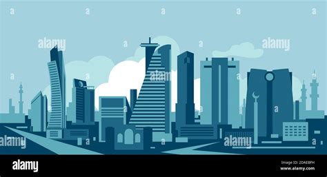 Jeddah Saudi Arabia skyline Stock Vector Image & Art - Alamy