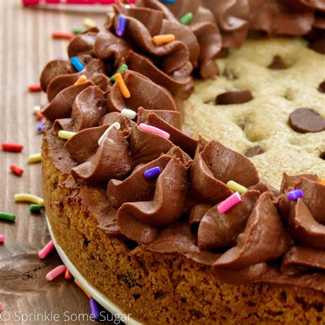 The Best Chocolate Chip Cookie Cake - Sprinkle Some Sugar