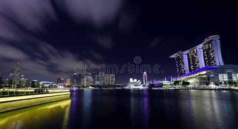 Singapore night view stock photo. Image of landmark, monument - 26215728