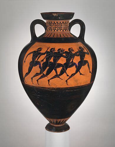 Attributed to the Group of Copenhagen 99 | Terracotta Panathenaic prize amphora (jar) | Greek ...