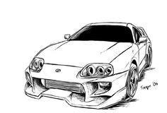 Toyota Supra drawing | Toyota supra, Desenhos de carros, Desenhos preto ...