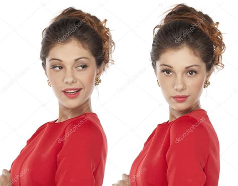 Portrait of beautiful twins young woman — Stock Photo © arkusha #39284017