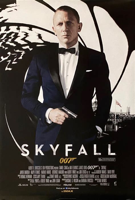 Original James Bond: Skyfall Movie Poster - 007 - Daniel Craig - IMAX