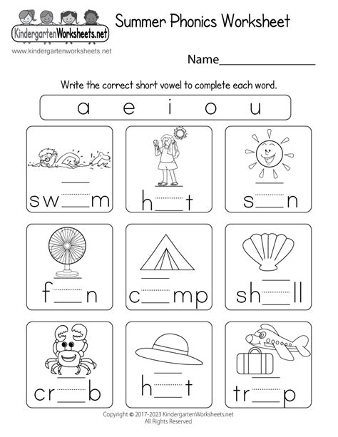 Phonics Printable Worksheets